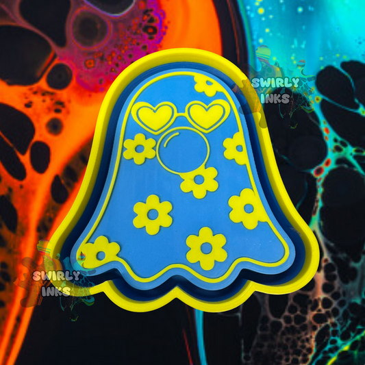 Bubble Gum Ghost Flowers Freshie Mold
