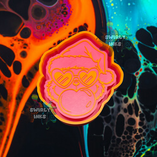 Bubble Gum Grinchy Heart Glasses Freshie Mold