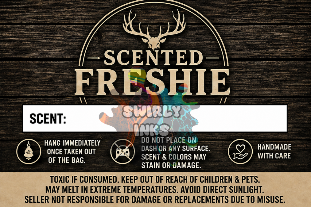 Buck Head Freshie Label 3" x 2"  (10)