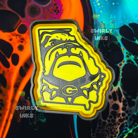 Bulldogs State Shape Freshie Mold