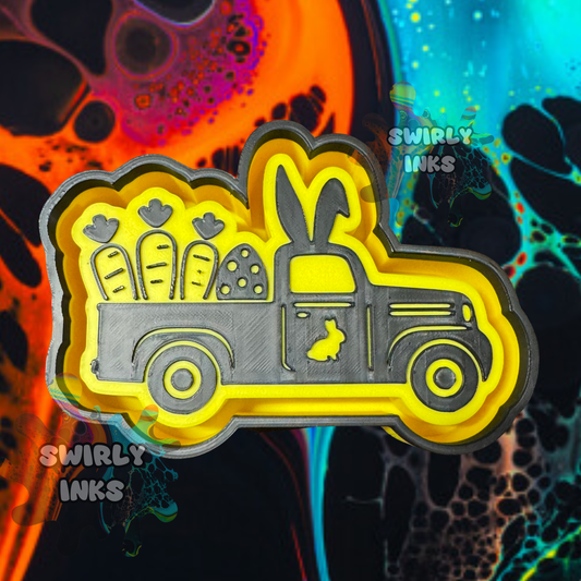 Bunny Truck with Carrots Freshie Mold