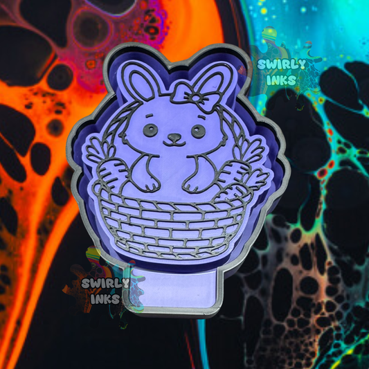 Bunny in Basket Freshie Mold