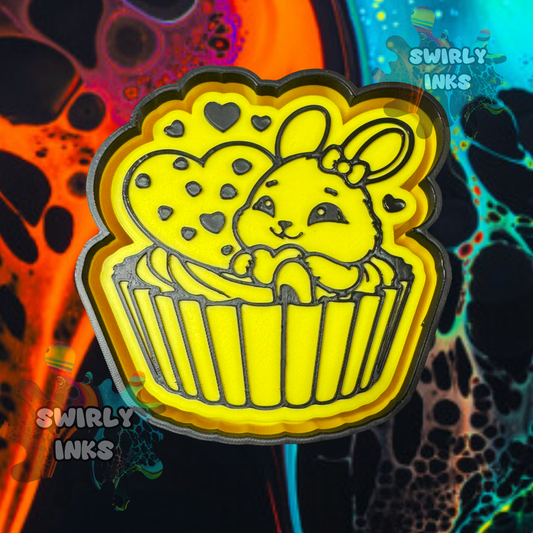 Bunny in Cupcake Freshie Mold