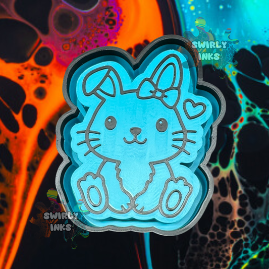 Bunny with Bow Freshie Mold