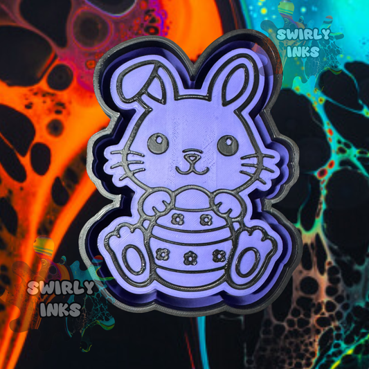 Bunny with Easter Egg Freshie Mold