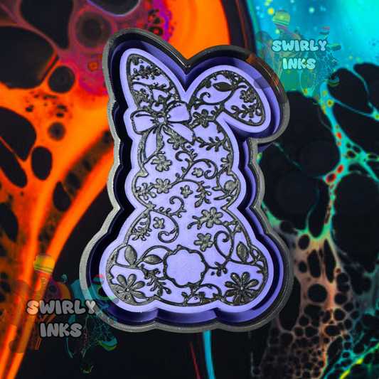 Bunny with Flower Vines Freshie Mold