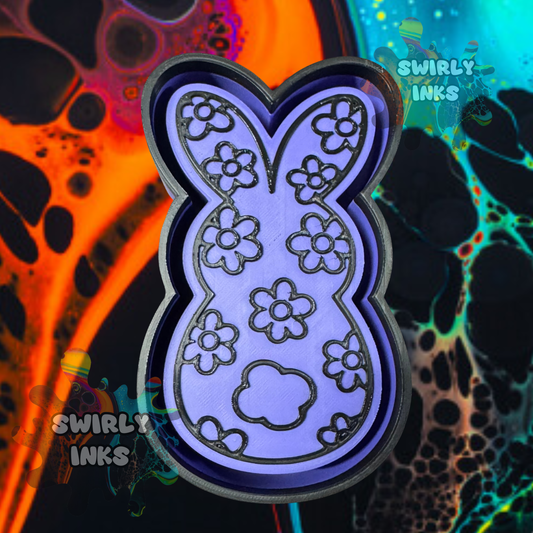 Bunny with Flowers Freshie Mold