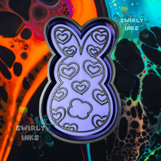 Bunny with Hearts Freshie Mold