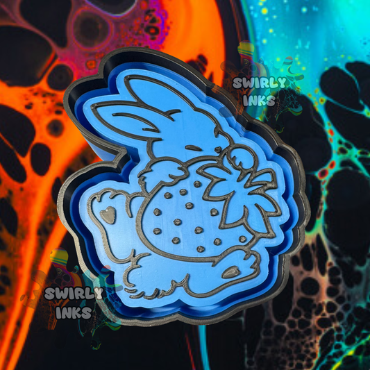 Bunny with Strawberry Freshie Mold