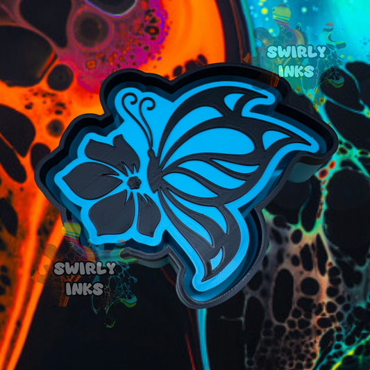 Butterfly with Flower Freshie Mold