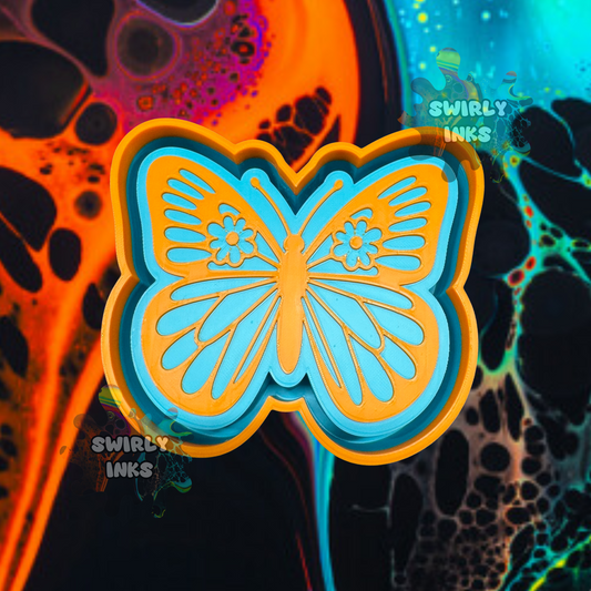 Butterfly with Flowers Freshie Mold