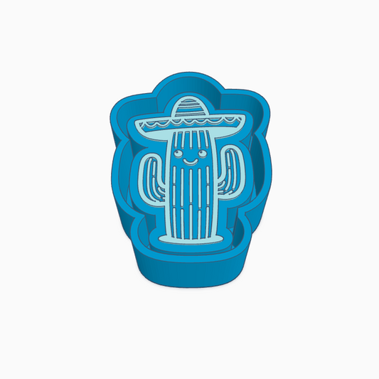 Cactus With Sombrero Freshie Mold