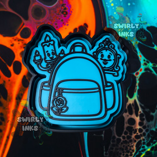 Candle Stick & Clock in Backpack Freshie Mold