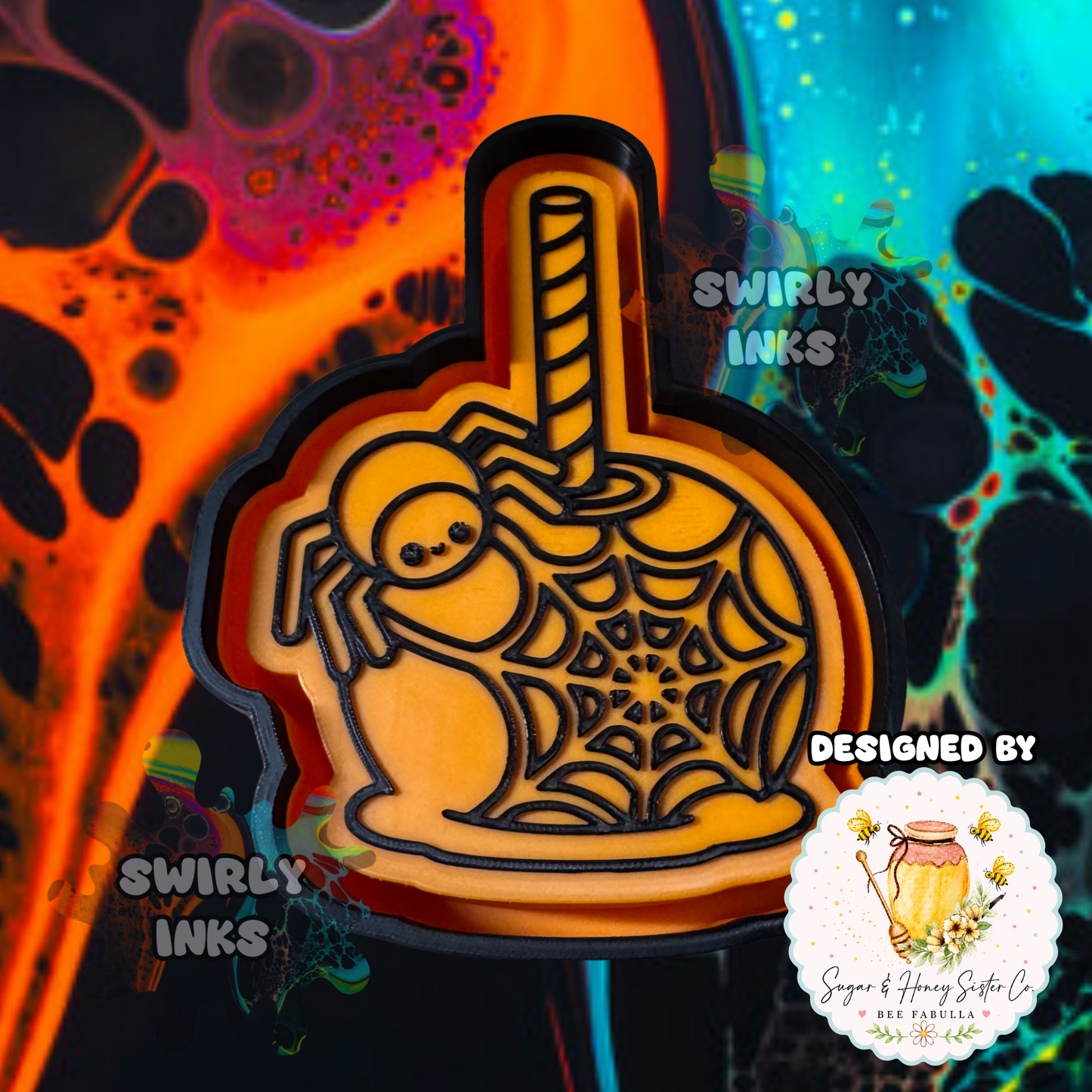 Candy Apple Spider Freshie Mold