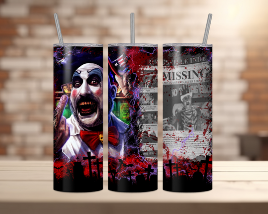 Halloween Movie Characters - 20oz Tumbler - (Captain Spaulding 1)