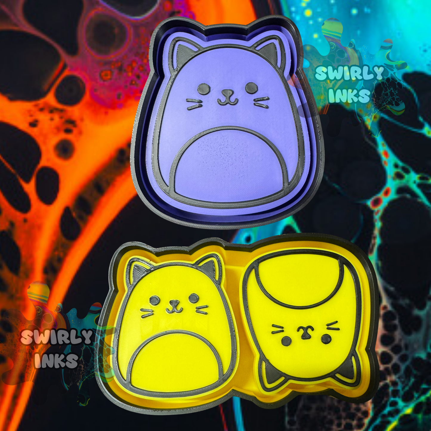 Cat Squishie Set Freshie Mold