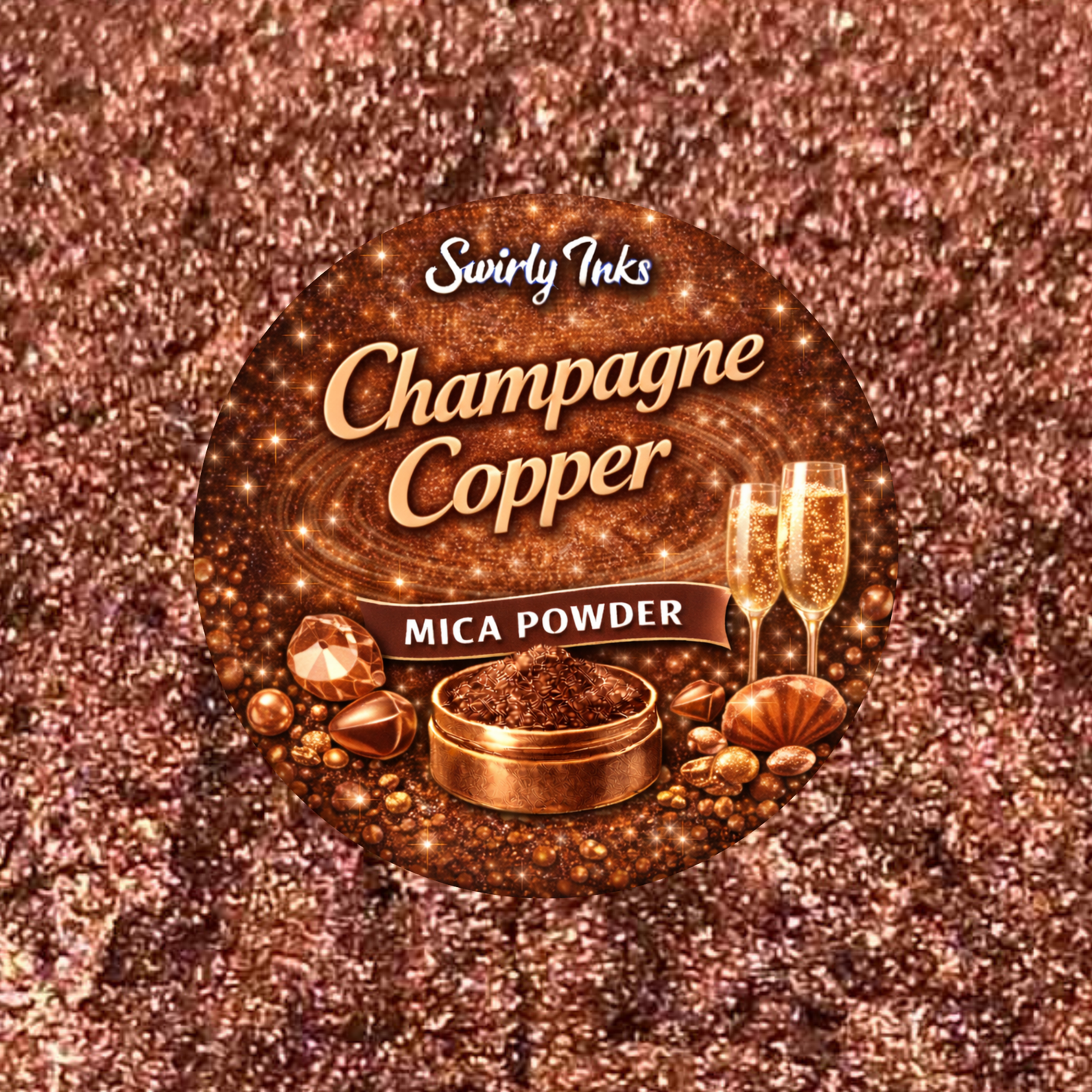Champagne Copper Mica Powder 1/2oz