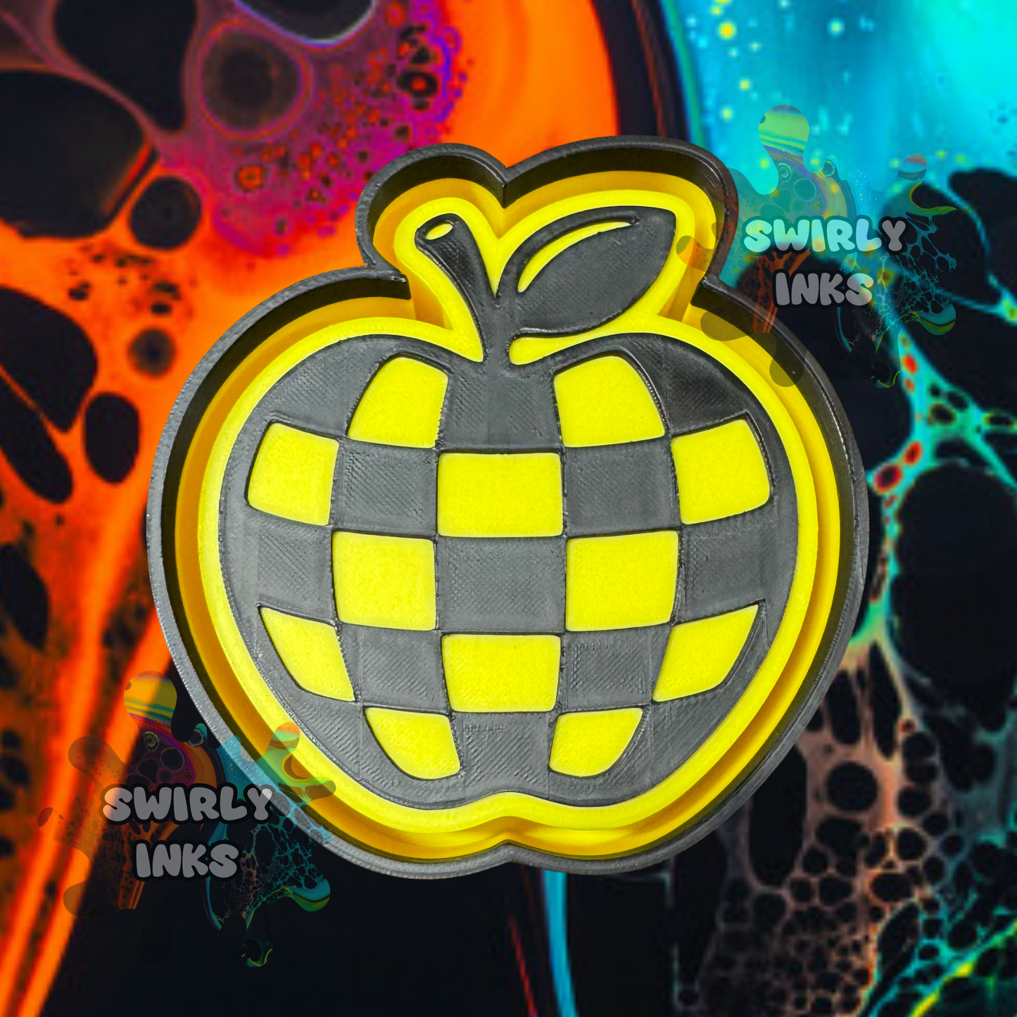 Checkered Apple Freshie Mold