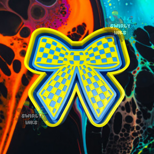 Checkered Bow Freshie Mold
