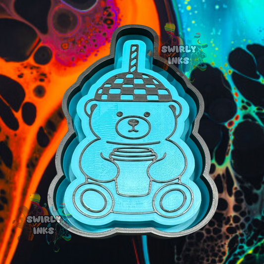 Checkered Cup Bear Freshie Mold