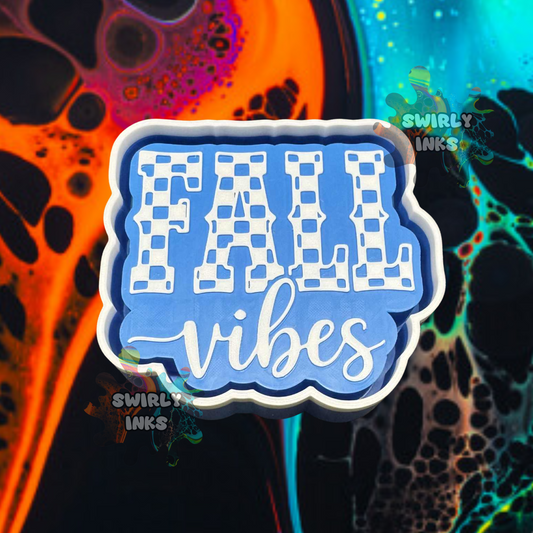 Checkered Fall Vibes Freshie Mold