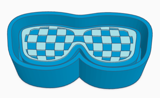 Checkered Sunglasses Freshie Mold