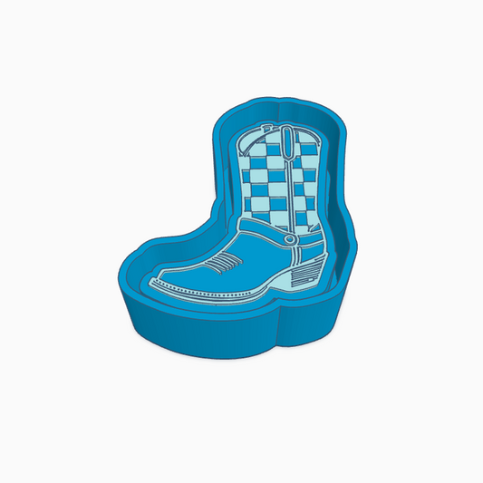 Checkered Boot Freshie Mold