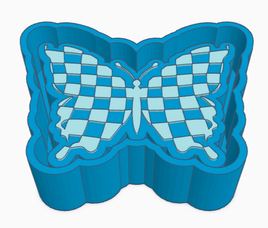 Checkered Butterfly Freshie Mold