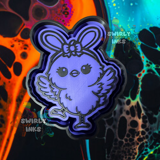 Chick with Bunny Ears Freshie Mold