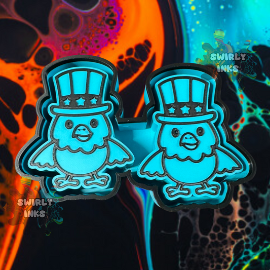 Chick with Flag Top Hat Vent Freshie Mold