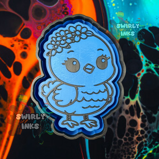 Chick with Flower Crown Freshie Mold