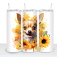 Dogs with Sunflowers