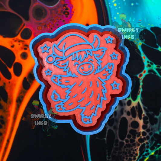 Christmas Cow Dancing Freshie Mold