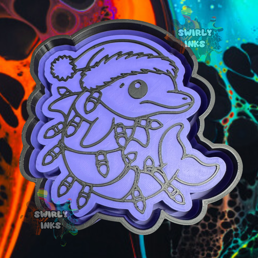 Christmas Lights Dolphin Freshie Mold