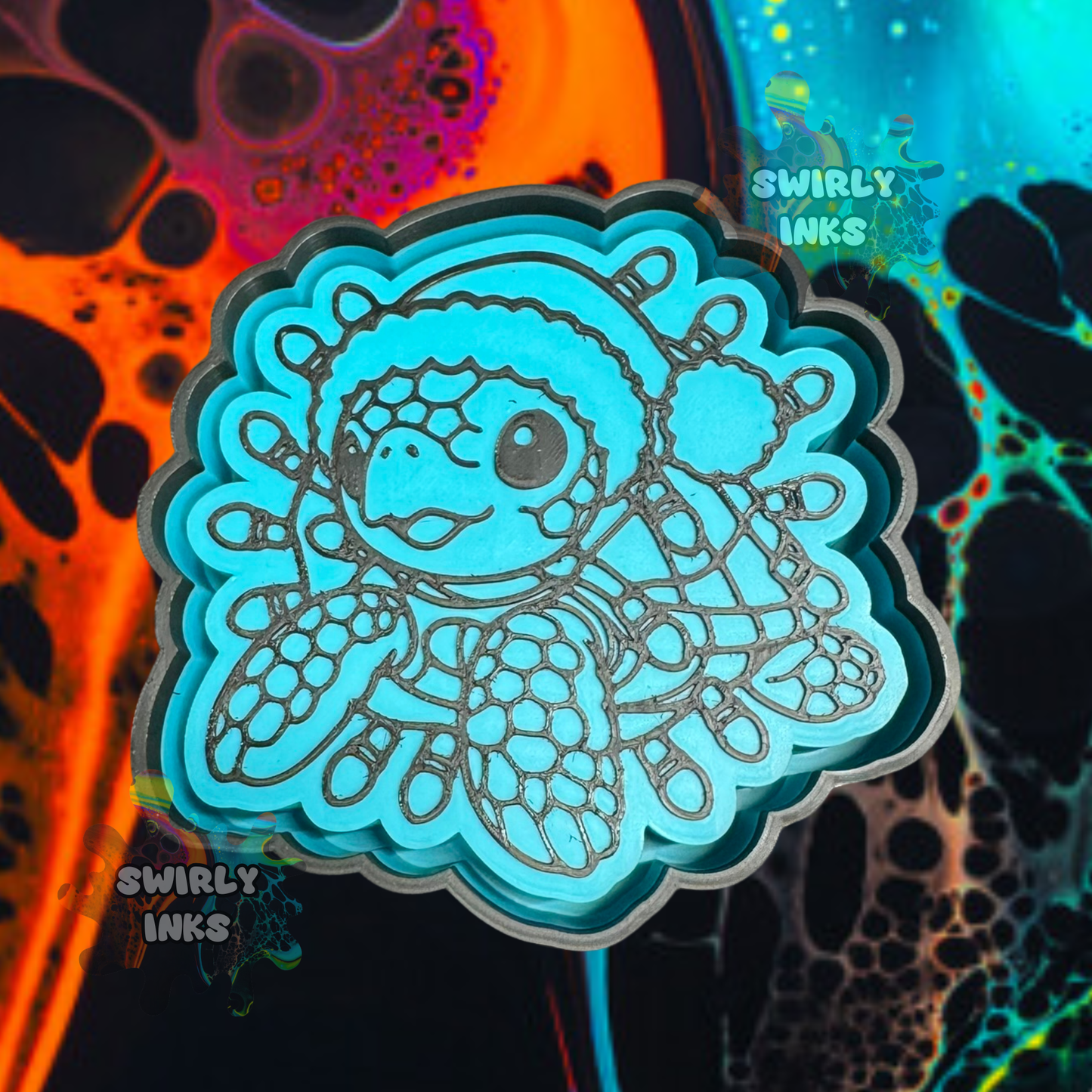 Christmas Lights Turtle Freshie Mold