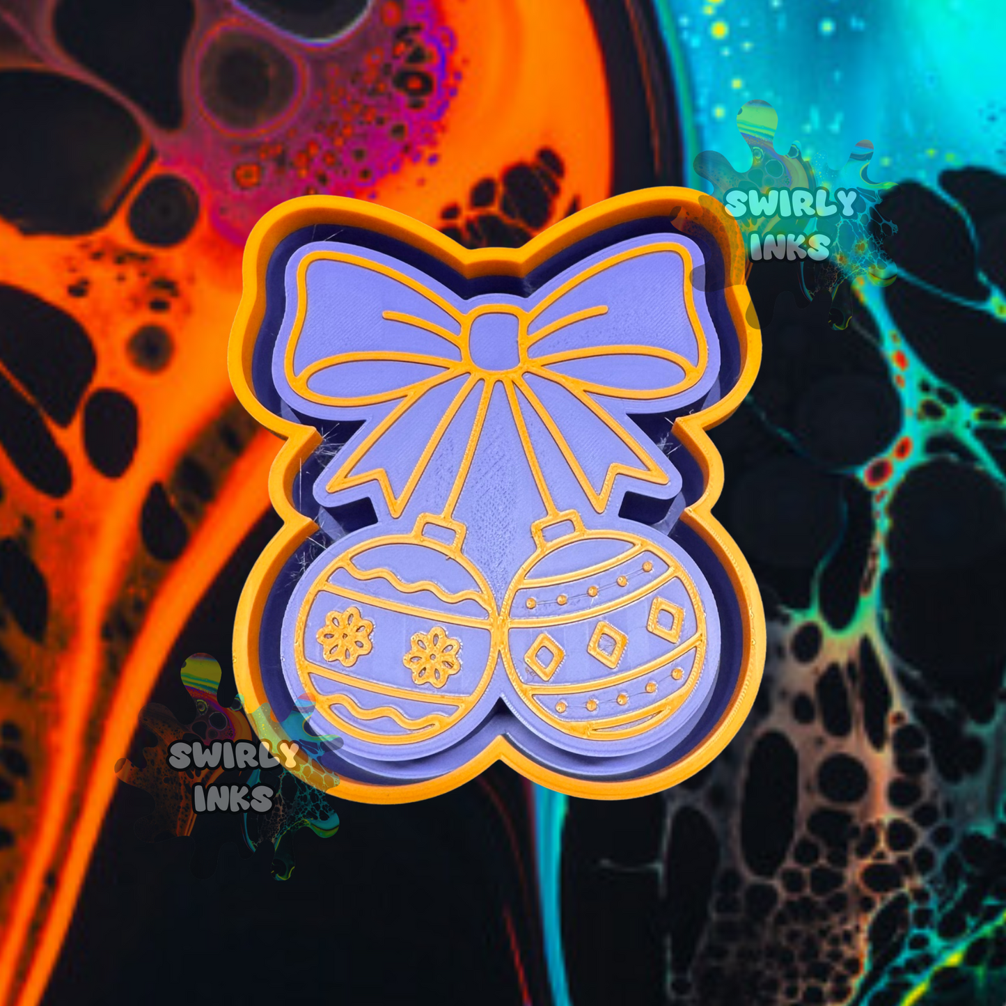 Christmas Ornament Bow Freshie Mold