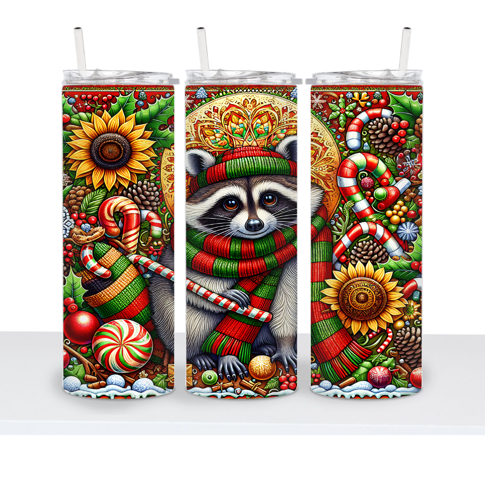Christmas Raccoon 20oz Tumbler