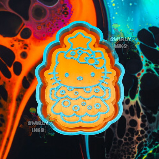 Christmas Tree Hello Kitty Freshie Mold