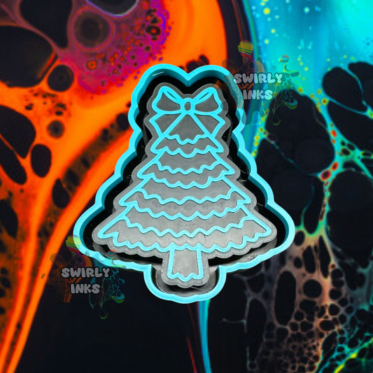 Christmas Tree with Bow Top Freshie Mold