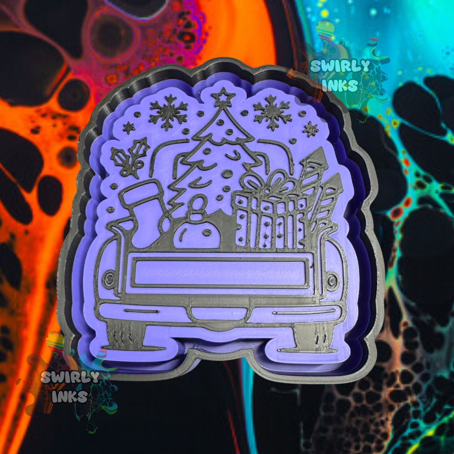 Christmas Truck Freshie Mold