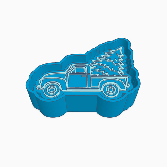 Truck with Christmas Tree Freshie Mold