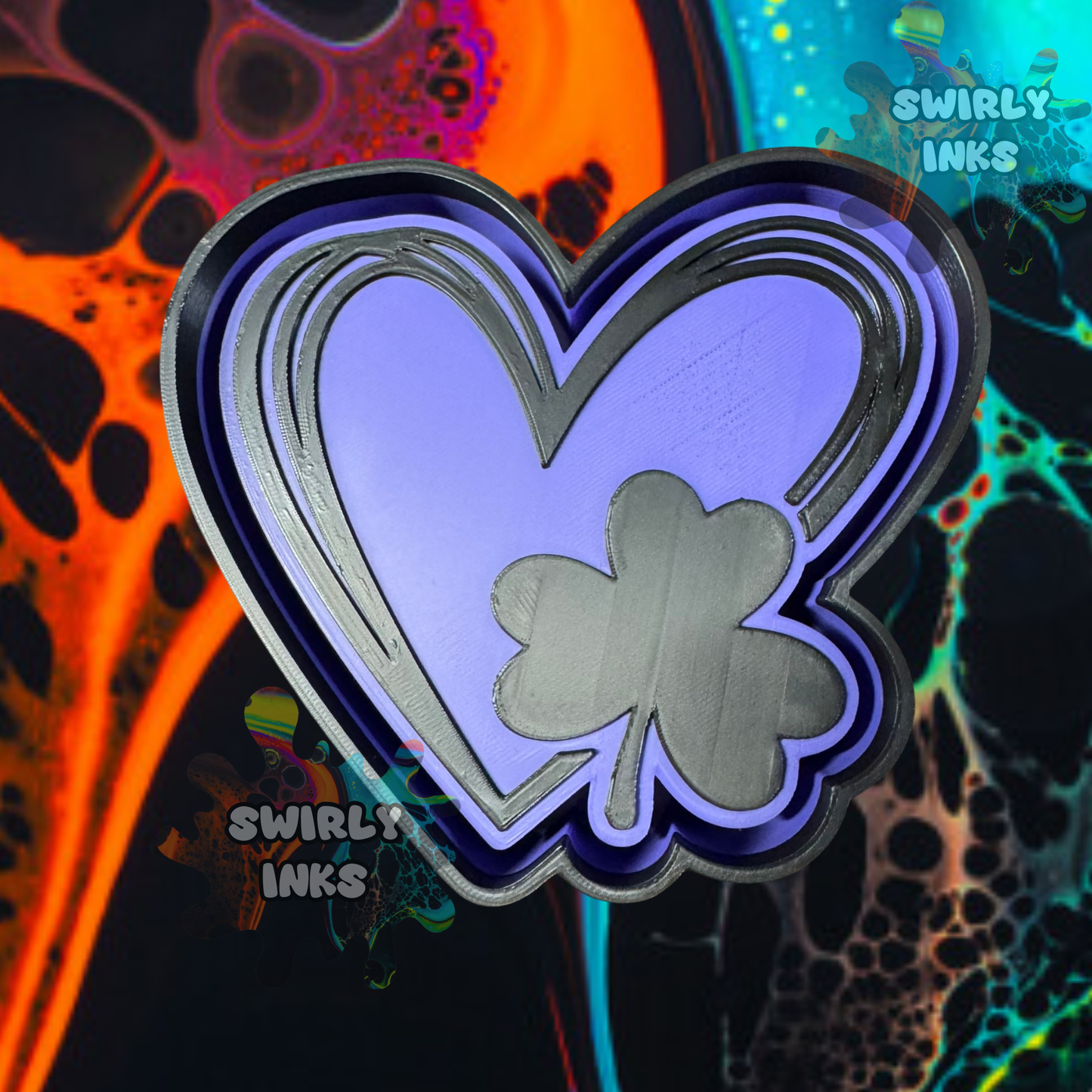 Clover Heart Freshie Mold