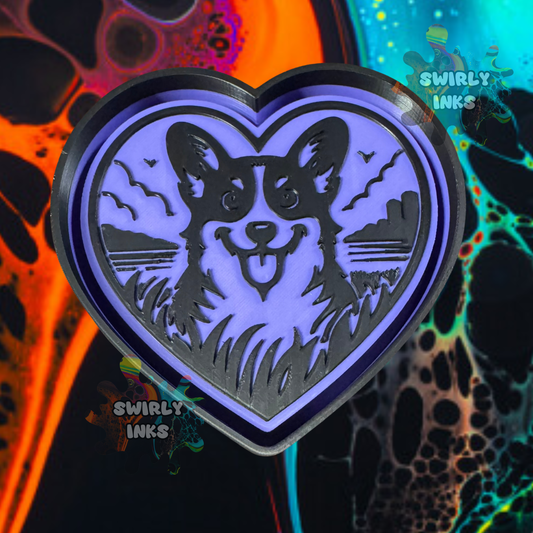 Corgi in Heart Freshie Mold