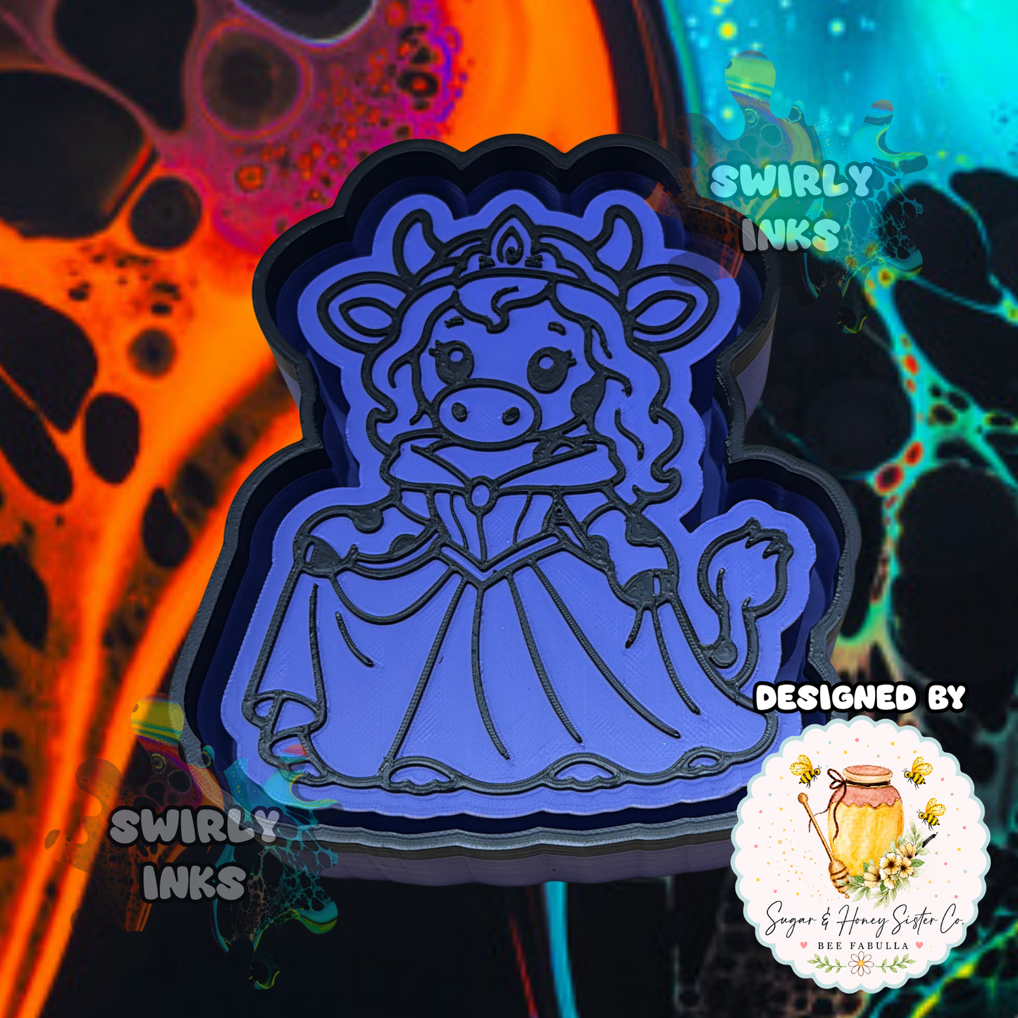 Cow Princess Crown Freshie Mold