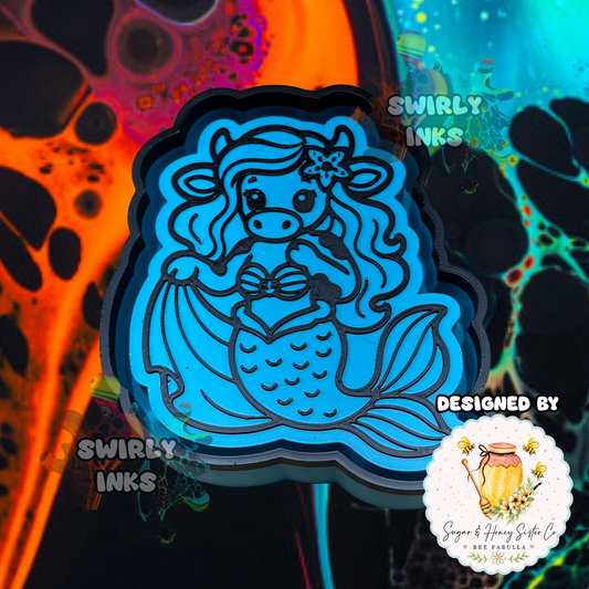 Cow Princess Mermaid Freshie Mold