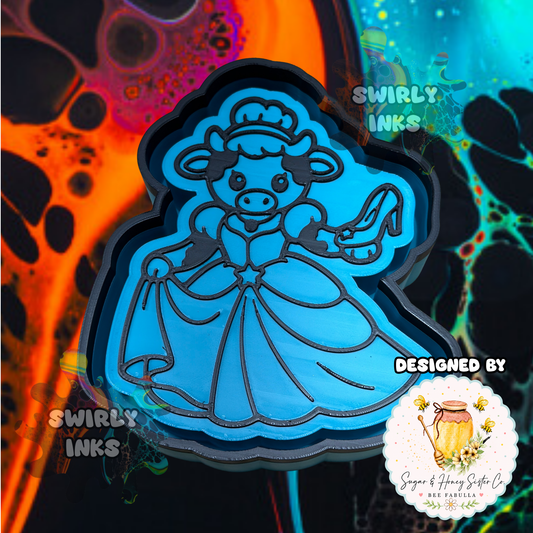 Cow Princess with Shoe Freshie Mold