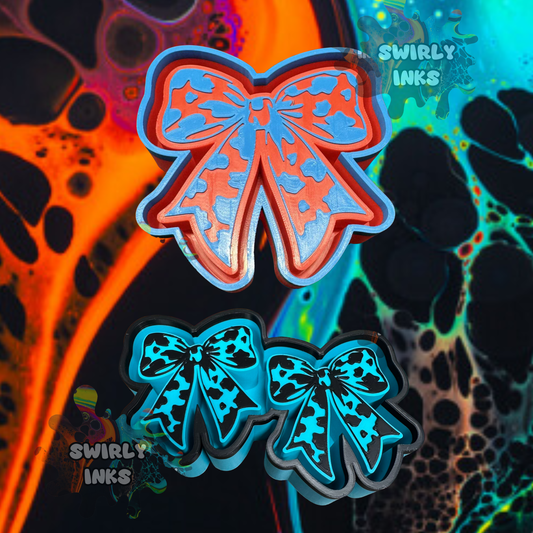 Cow Print Bow Set Freshie Mold