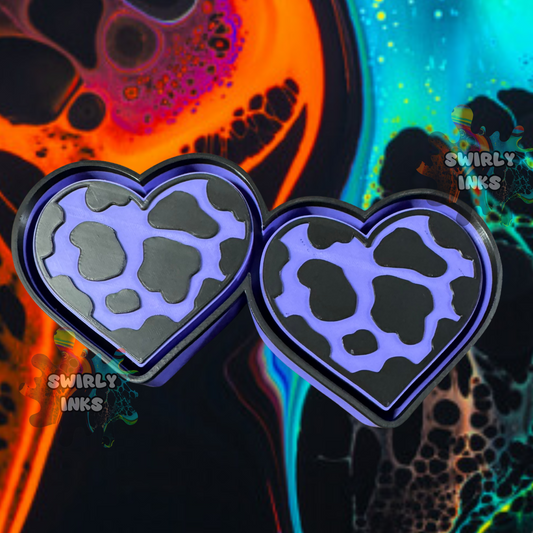 Cow Print Heart Vent Freshie Mold