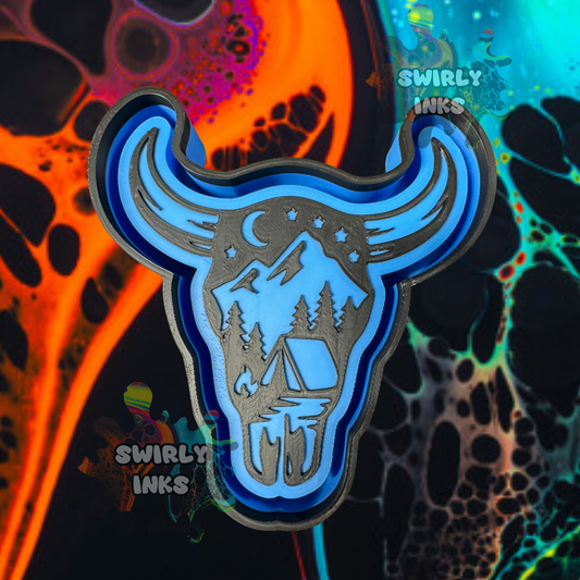 Cow Skull with Camping Freshie Mold