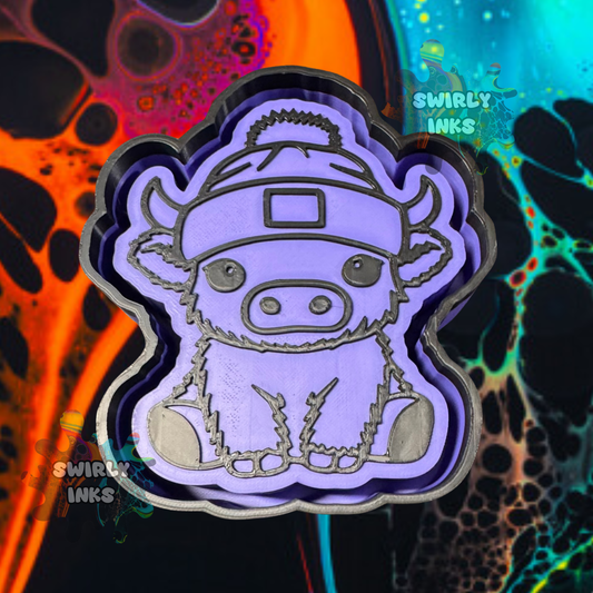 Cow Wearing Beenie Freshie Mold